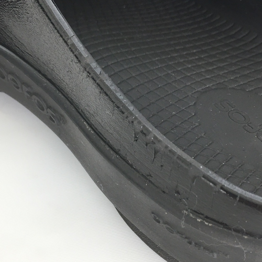 OOFOS Oocloog Luxe Recovery Shoes Men’s Size 9 Comfort Slip On Mules Clogs Black - Picture 10 of 14